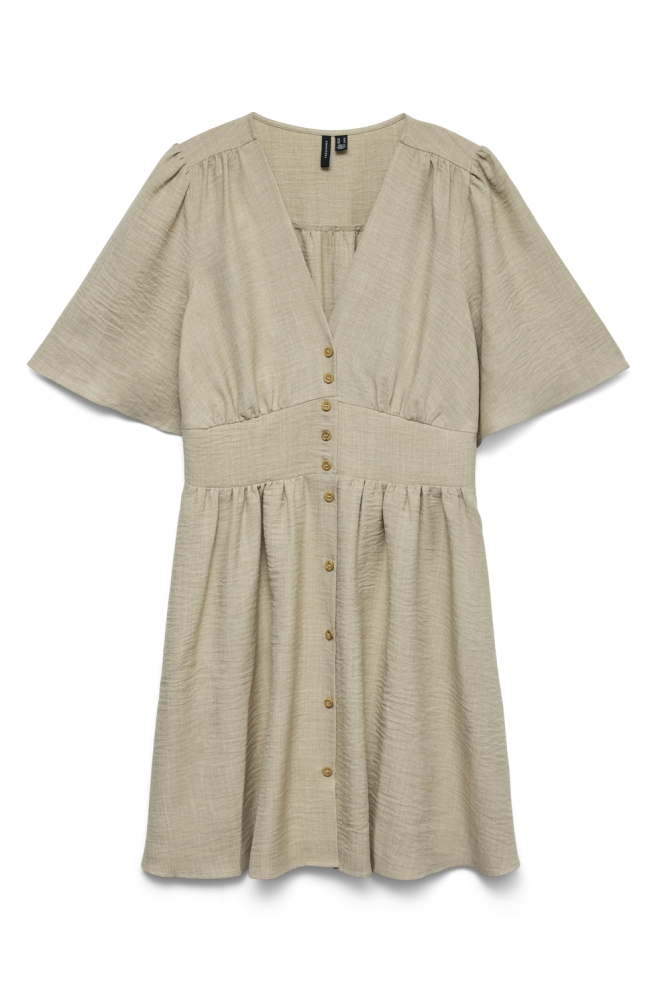 VMMELANEY 2/4 SHORT DRESS WVN NOOS 10333785 Overcast melange